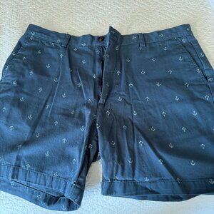Amazon Essentials Men’s Shorts – Size 40 – Navy Anchor Print – Good Condition